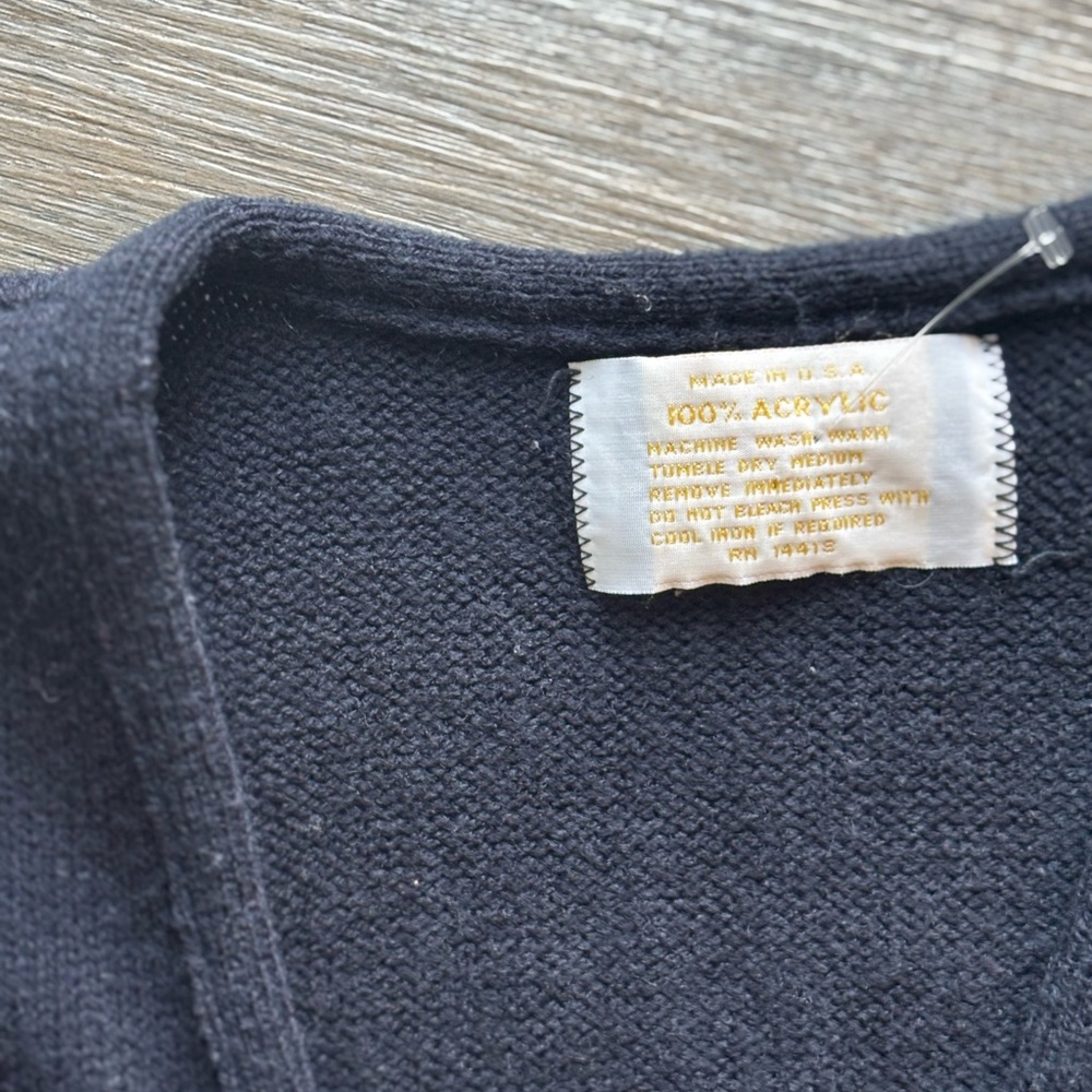 Vintage (like) Babaa/Ozma like Cropped Button Front SweaterVest top XS/S EUC - Picture 6 of 16